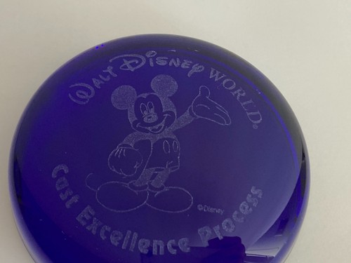 Walt Disney World Cast Excellence Process Cast Member Glass Paperweight Mickey
