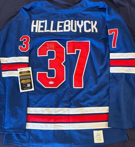 Connor Hellebuyck Signed Team USA 2026 Olympics Jersey Winnipeg Jets JSA COA