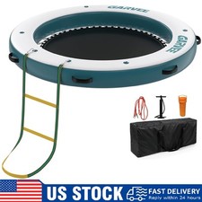 Inflatable Floating Dock ,8FT Round Inflatable Water Hammock Dock Platform Mat