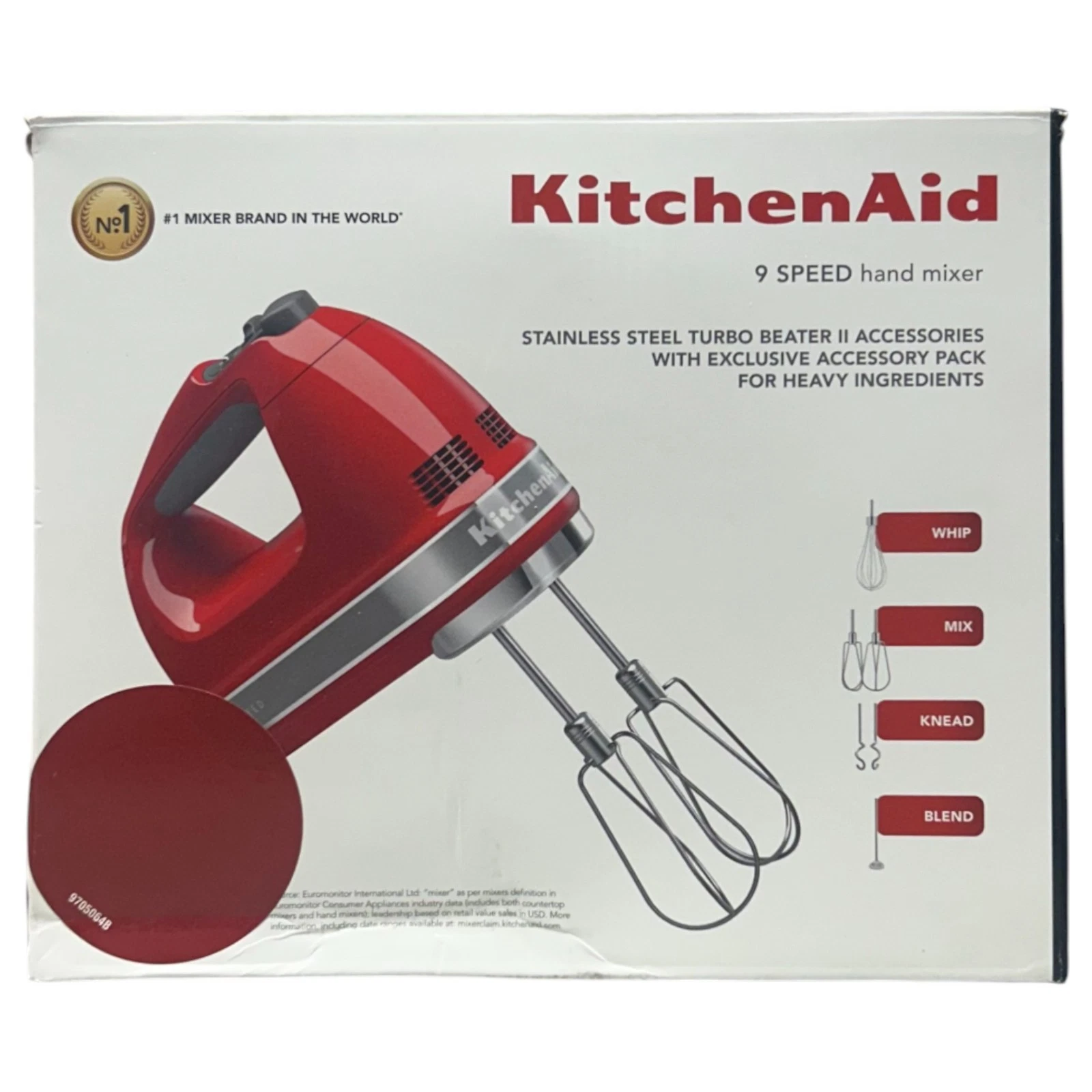 KitchenAid Artisan 9 Speed Hand Mixer (Red)
Opens in a new window or tab