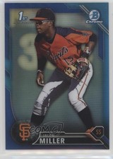 2016 Bowman Chrome Prospects Blue Refractor 65/150 Jalen Miller #BCP206 11pj