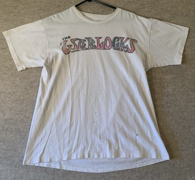 VINTAGE Grateful Dead The Warlocks T Shirt Large - Distressed Holes Read