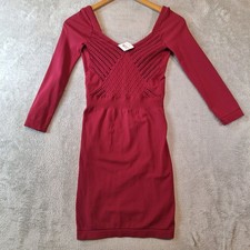 Intimately Free People Dress XS/S Red Crimson Bodycon Laser Cut Valentines NWT