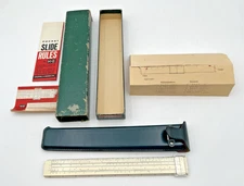 KEUFFEL & ESSER 68 1622 POLYPHASE SLIDE RULE W/CASE & ORIGINAL BOX W/PAPER WORK