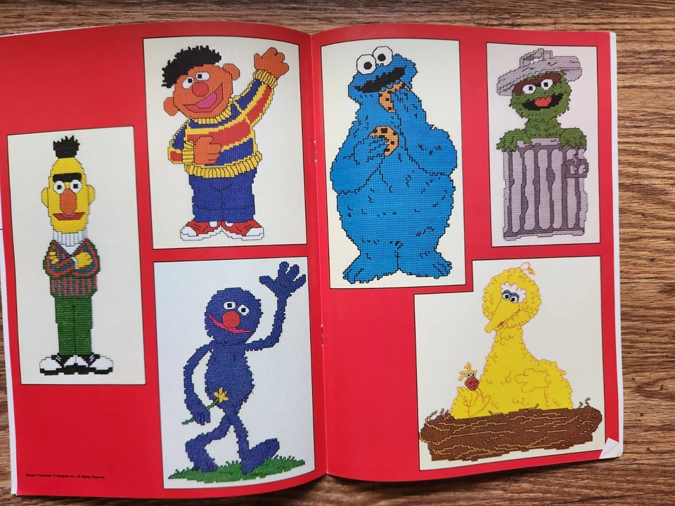 芝麻街设计计数十字绣,Paragon 针绣,8 种设计 — 第 2/2 张图片