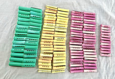 137 Lot Unbranded Hair Perm Rods Curlers Rollers- Variety of Sizes Colors