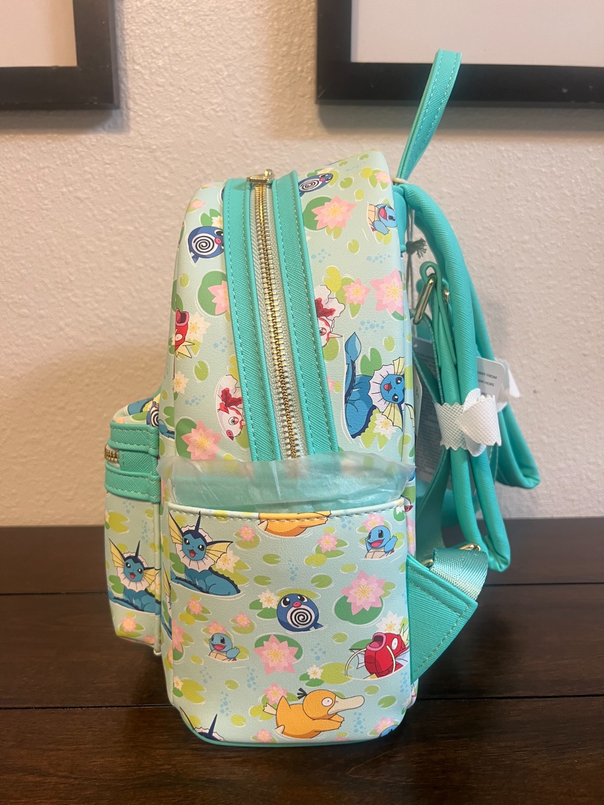 Loungefly - Pokémon Water Type Lily Pad Allover Print Mini Backpack - NEW image 2
