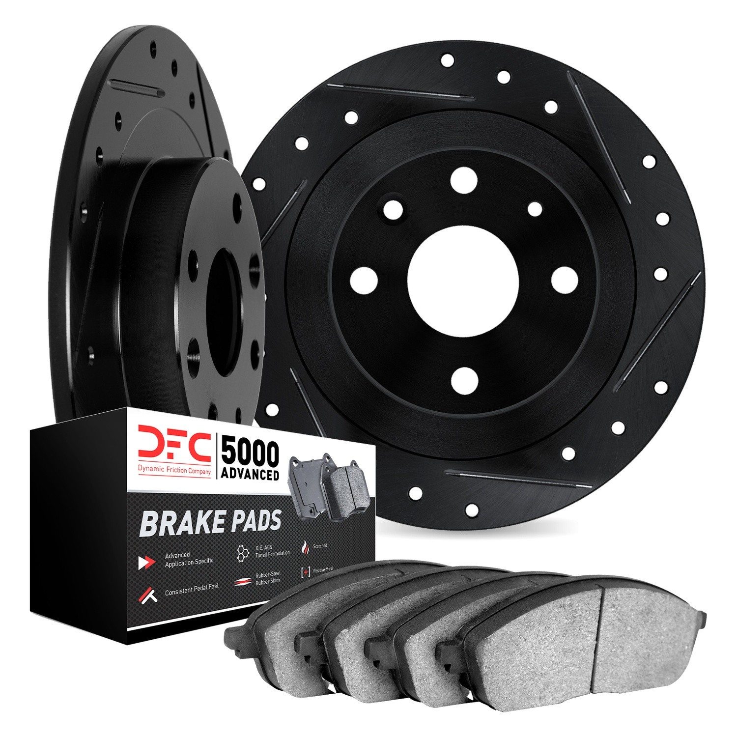 For Lotus Esprit 1976-1979 DFC PRO-KIT 5000 Drilled & Slotted Front Brake Kit