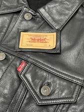 Authentic Levi's black leather jacket cowhide 3rd type 78500 Rare 