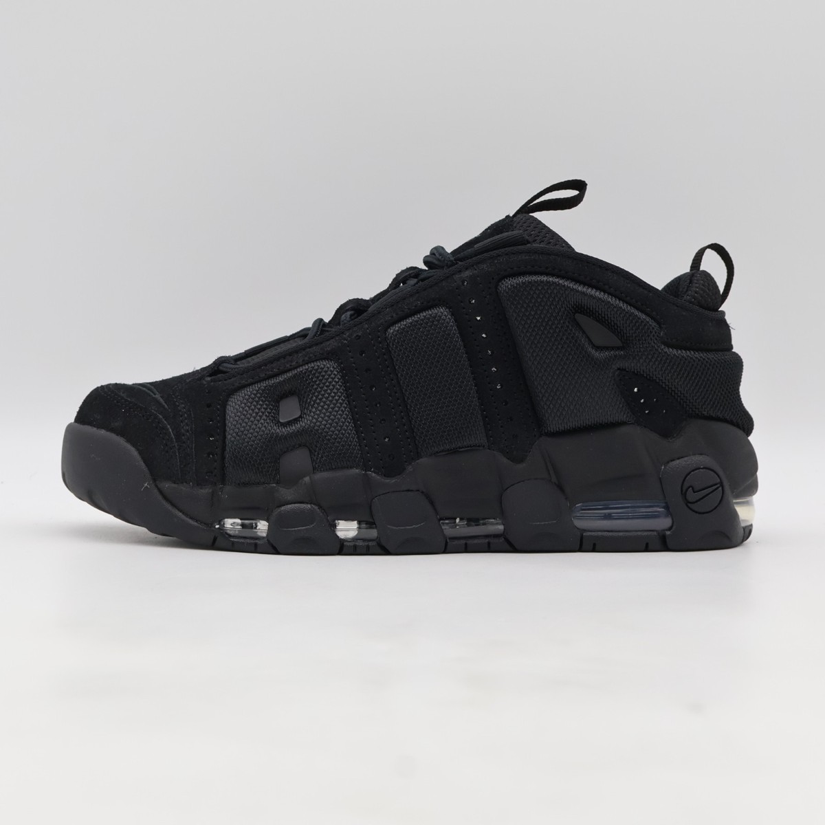 IM6649-001 Nike Air More Uptempo Low Triple Black (Men's) | eBay