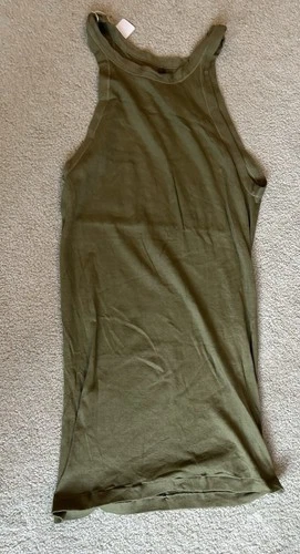 Vtg NOS WW2 US Army OD Military Cotton Tank Top Shirt Undershirt Summer #1