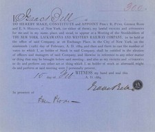 Appointment signed by Samuel Sloan - 1889 dated Autographs - Autographs of Fam