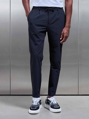 Arne Mens Technical Stretch Chino Trouser In Dark Navy Small