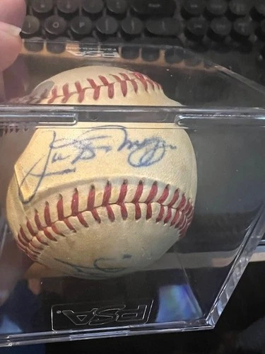 Joe DiMaggio/Lefty O'Doul Autographed Baseball PSA DNA LOA AR06537 Yankees