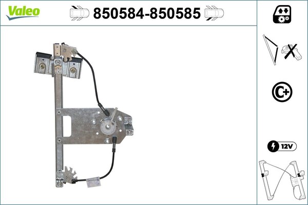 Fensterheber Hinten Rechts Valeo 850585 FÜR Skoda Fenstermechanismus-image