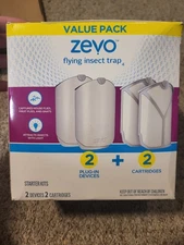 Zevo Flying Insect Trap Value Pack - Starter Kit - 2 Devices + 2 Cartridges