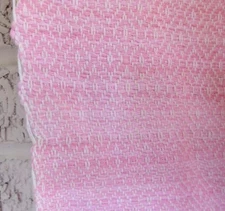Handwoven Pink Shawl Fringe Rectangular Scarf Wrap Cotton Hand Woven Diamond