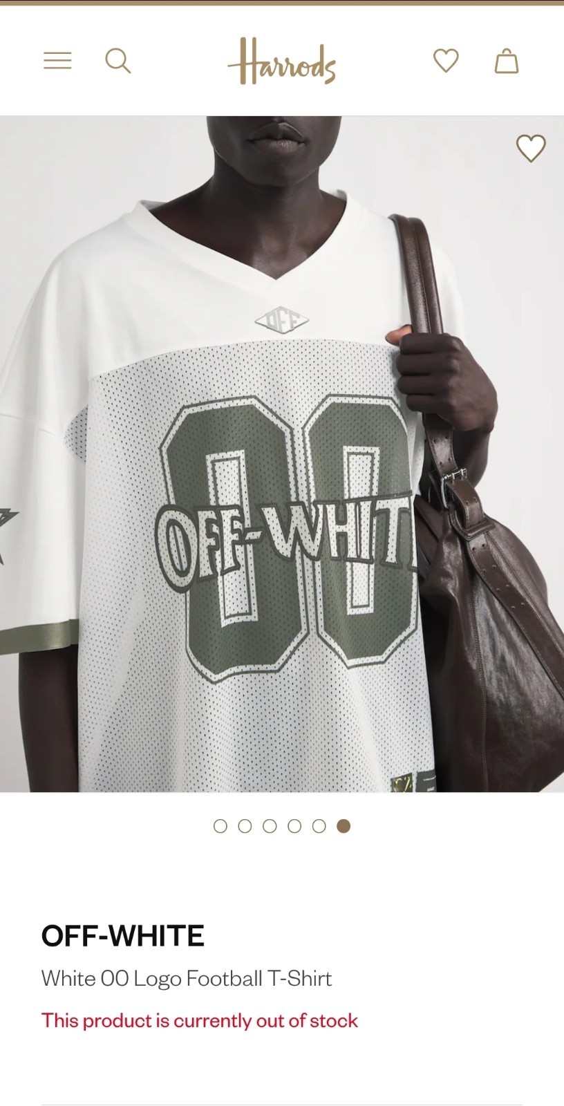 Off-White, Virgil Abloh, White, Oversized Jersey, Size S, SOLD OUT, Authentic image 6