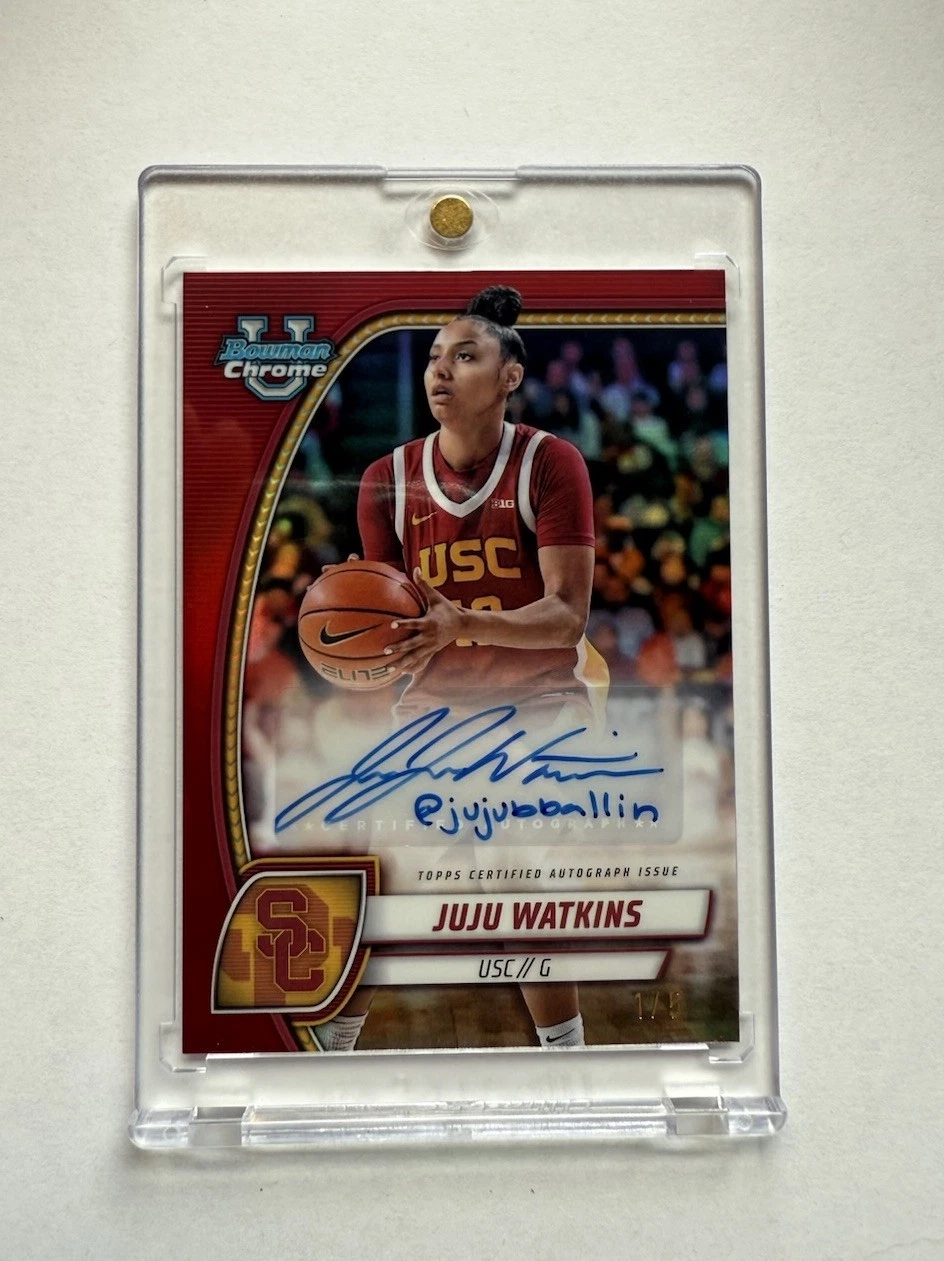 2024-25 Bowman U Chrome - Juju Watkins Red Refractor Auto #37 Pro 1/5!!