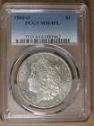 $1 1884-O Morgan Silver Dollar PCGS MS64PL New Orleans PROOF-LIKE! * AvenueCoin