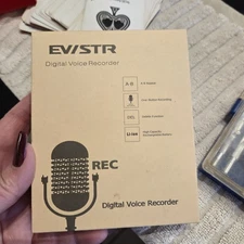 EVISTR 16GB Digital Voice Recorder Voice Activated Recorder with Playback - New