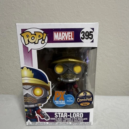 Funko Pop! Vinyl Marvel Star-Lord #395 PX Previews Exclusive Bobblehead 2018
