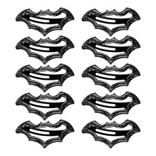 Halloween Bat Hair Clips 10Pcs Glitter Black Bat Hairpins Metal Snap Hair Barret