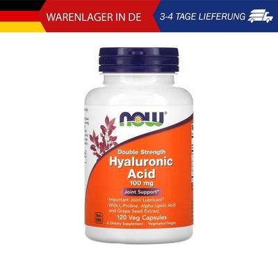 NOW Foods, Hyaluronic Acid With L-Proline, Alpha-Liponsäure und Traubenkernextra