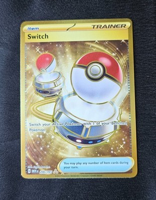 golden switch pokemon card price Switch 206/165 Sv: Scarlet & Violet 151 Holo for sale online