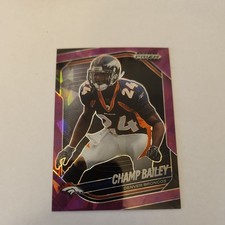 2025 Panini Prizm Black Champ Bailey Purple Cracked Ice /149 #48 Denver Broncos 