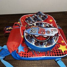 Marvel SPCF539-W Spider-Man Boys Backpack, Lunch Kit, Zip Case, Keychain and