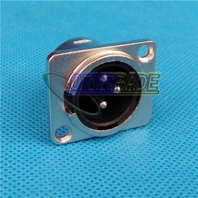 ONE Male Chassis Panel Socket Speaker Audio Connector XLR 3-Pin NEW *mp