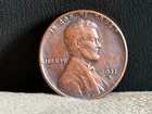 ~~~1911-S Lincoln Wheat Penny Rare Sought After Year As shown in the figure~~~