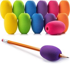 6 Pack Egg Pencil Grips Ergonomic Cushioned Holders for Kids and Adults