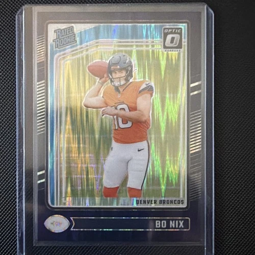 2024 Panini Donruss Optic - Rated Rookie Bo Nix #209 Purple Shock Prizm (RC)