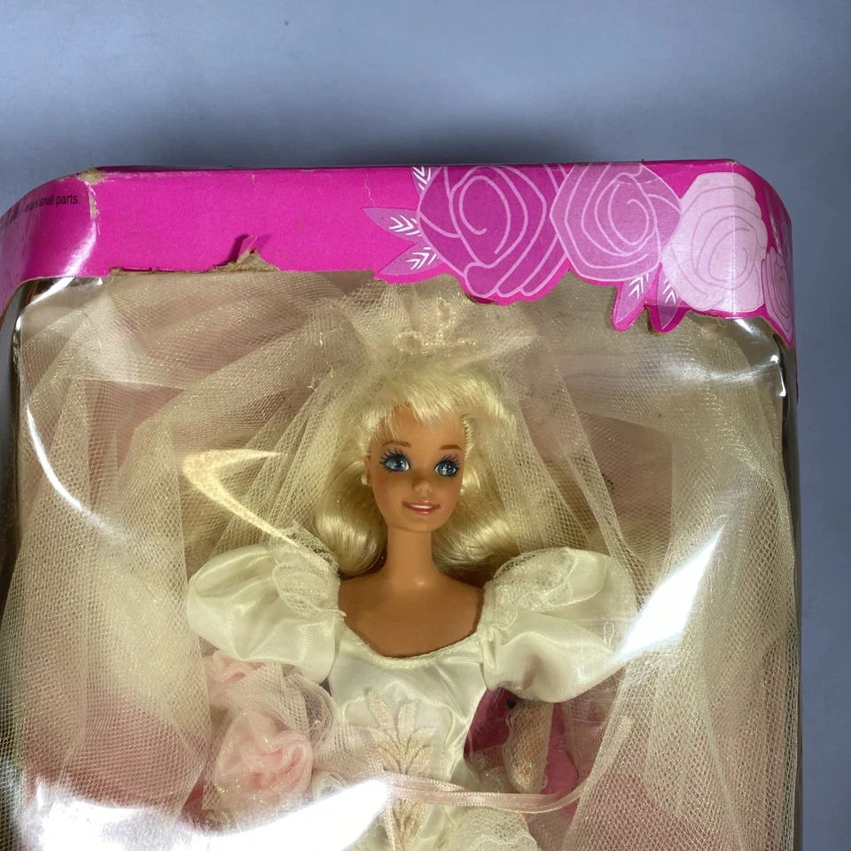 ¡Vintage! Muñeca Barbie Moda ROMANTIC BRIDE 1992 Nueva en Caja #1861 Mattel Foto 3 de 4
