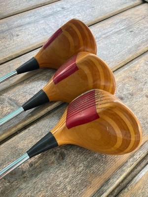  Vintage Ping Zing Karsten 3, 5, & 7 Wood Set Blonde KT-M RH Golf Clubs Nice