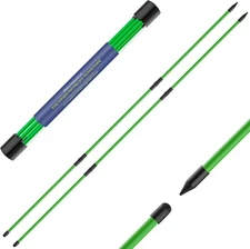 2-Pack 48" Collapsible Golf Alignment Sticks with Case, Swing & Putting Aid