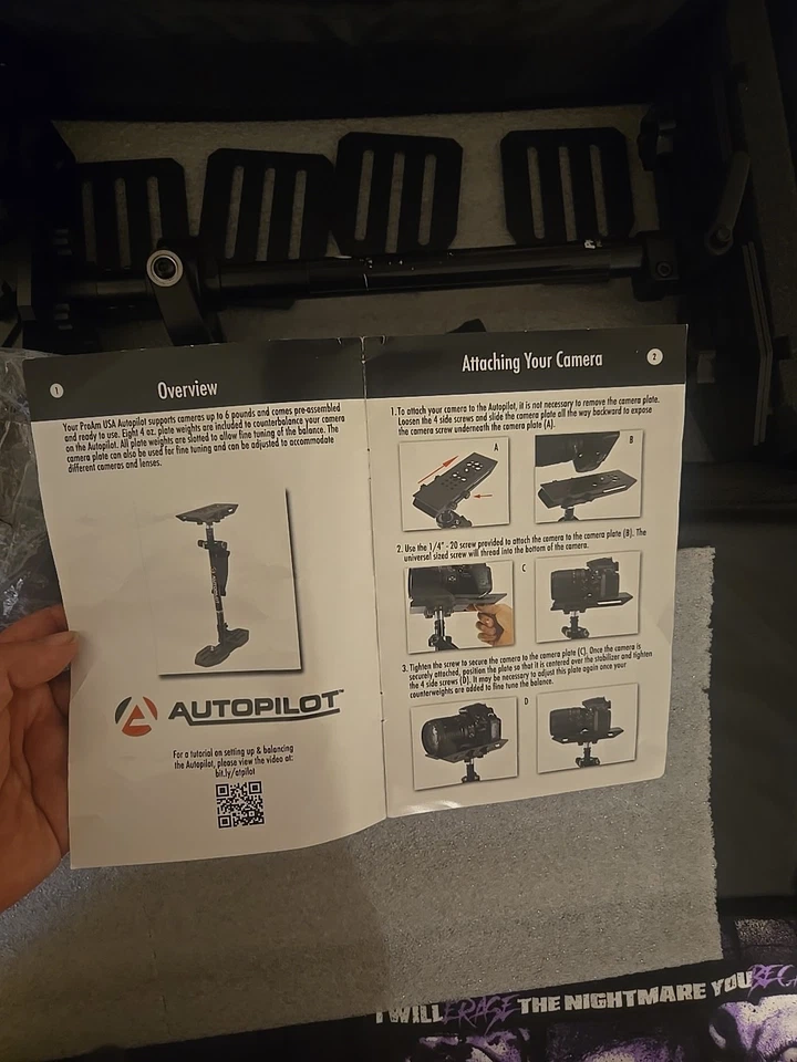ProAm USA Steady Cam: Mount, Manuel, Weights & Case. Inc. Body Harness Bi/tripod - Image 2 of 4