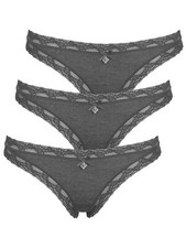 Lot de 3 String Femme Kim like it! 6016 102 0 0 S-XL 3 couleurs