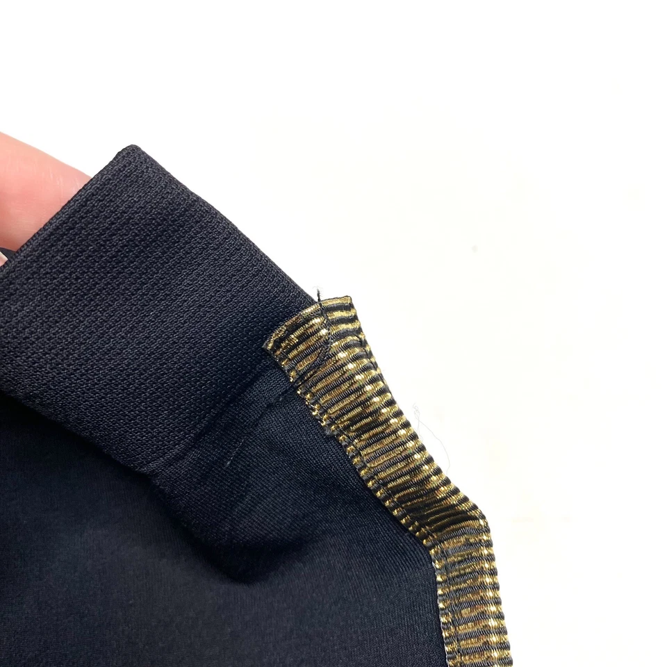 Leggings Lane Bryant Gold Foil Rayas Negros Control Adelgazante Para Mujer Talla A/B Foto 3 de 4