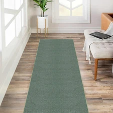 Custom Size SOLID TEAL GREEN Stair Hallway Runner Rug Non Slip Rubber Back