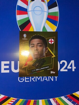 Topps Euro 2024 Sticker ENG SP Jude Bellingham Star Player Gold Signature