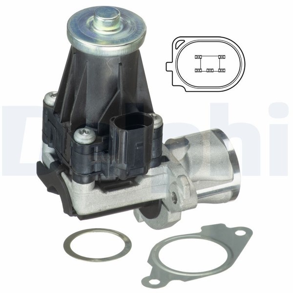 EG10443-12B1 Delphi Agr-Ventil FüR Alfa Romeo,Fiat,Lancia,Opel,Vauxhall-image