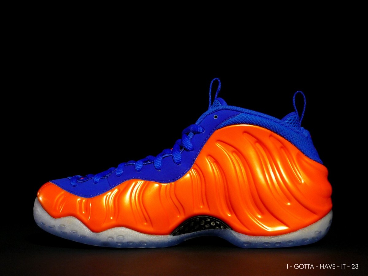 Nike Air Foamposite One 1 New York Knicks 2014 Orange Royal 