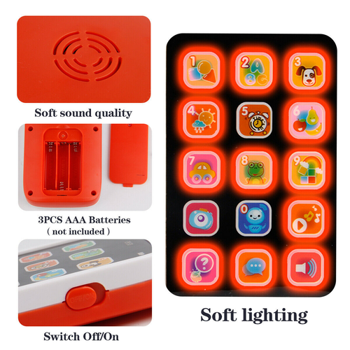 Music Touch Phone Toy Mobile Education Phone Shape Toy for Baby Kids Children - Picture 11 of 12