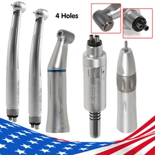 Dental Low Speed Inner Spray Contra Angle 4H Air Motor / LED E-generator ACE