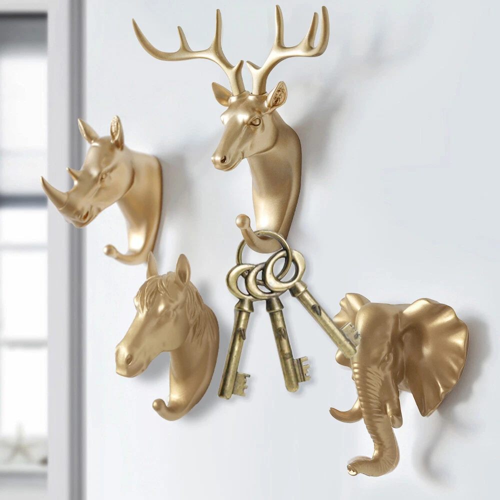 Animal Wall Hanging Key Hanger Hooks Coat Hook Display Racks Wall Storage Hanger
