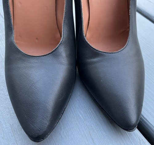 Vetements schwarze Leder High Heel Made in Italy spitze Schuhe Größe 39 US 8 1.190 $ - Bild 3 von 6