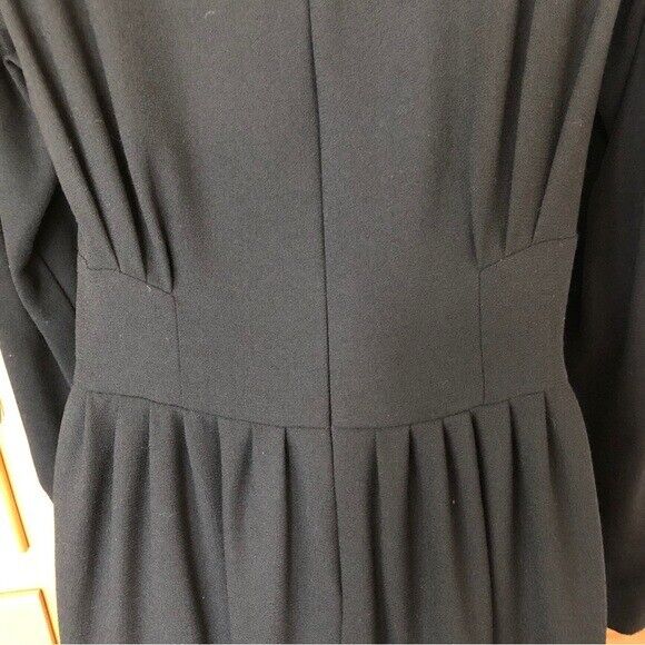 Vintage Laura Ashley Dress Black Wool Long Modest… - image 7